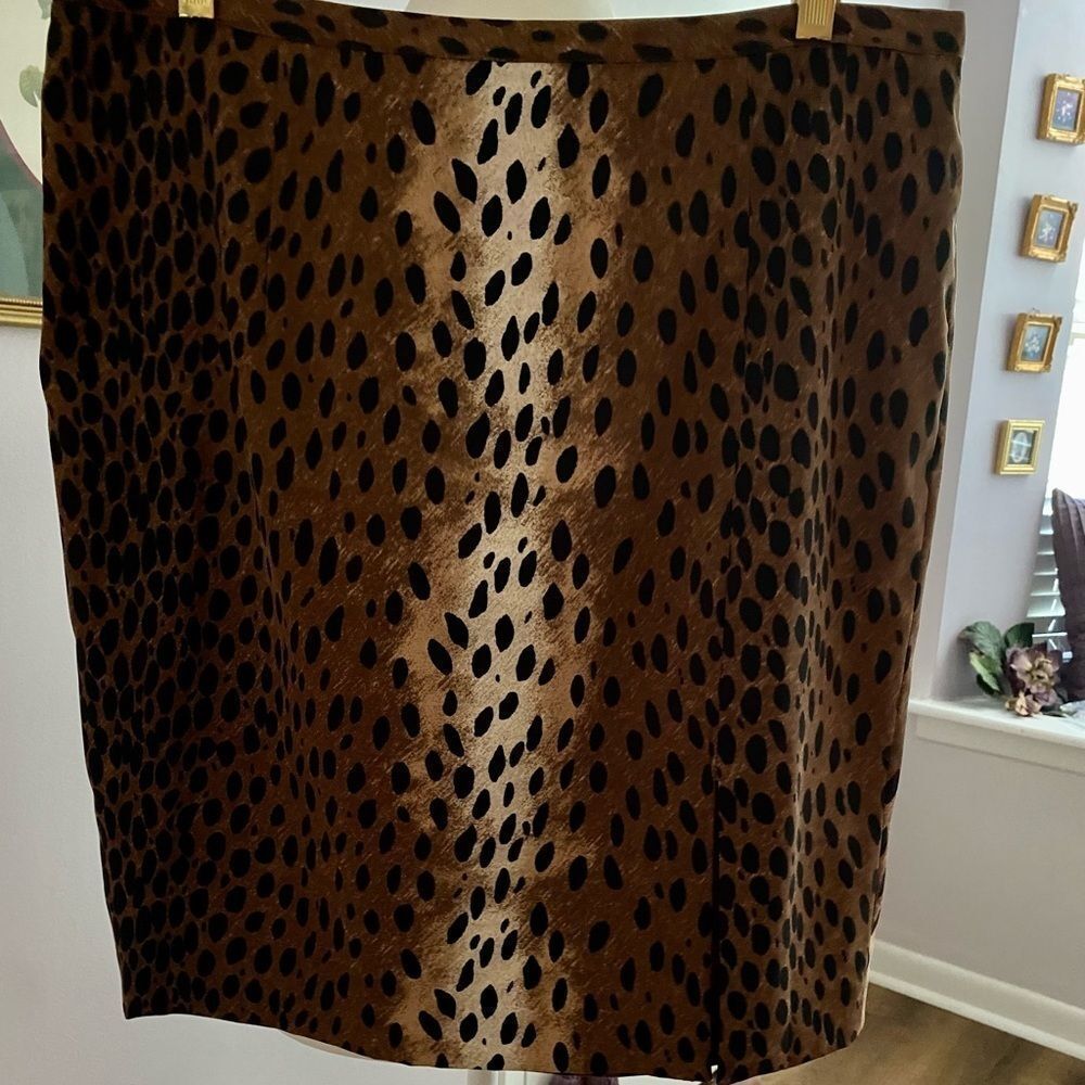 MICHAEL Michael Kors Brown and Black Animal Print Skirt